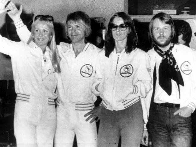 ABBA’s Agnetha Faltskog, Bjorn Ulvaeus, Frida Lyngstad and Benny Andersson in Sydney.