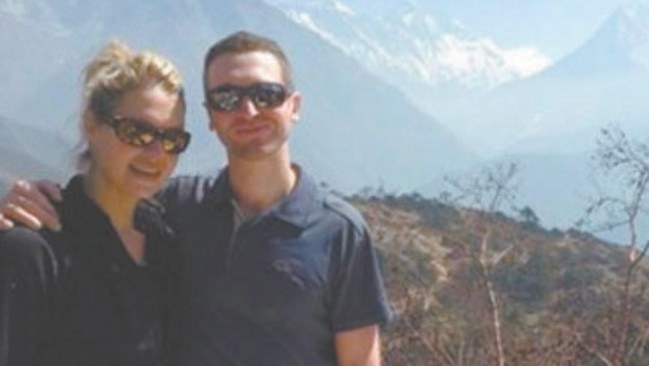 Maria Strydom and husband Rob in Nepal last month. Picture: Facebook.