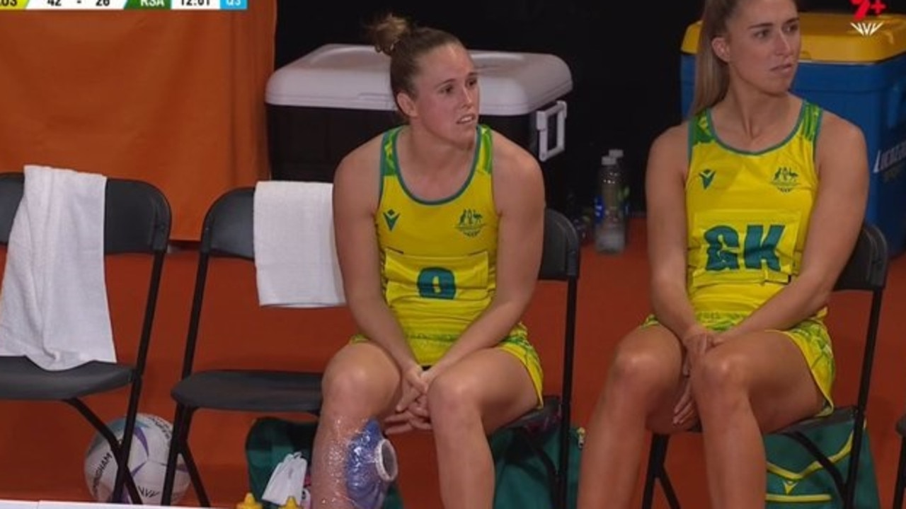 Paige Hadley is the big injury concern for the Diamonds. Picture: 7Sport
