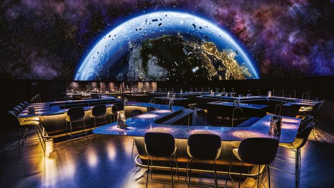 The Alchemist's domed, planetarium-style ceiling onto which films are projected. Picture: SOREN GAMMELMARK