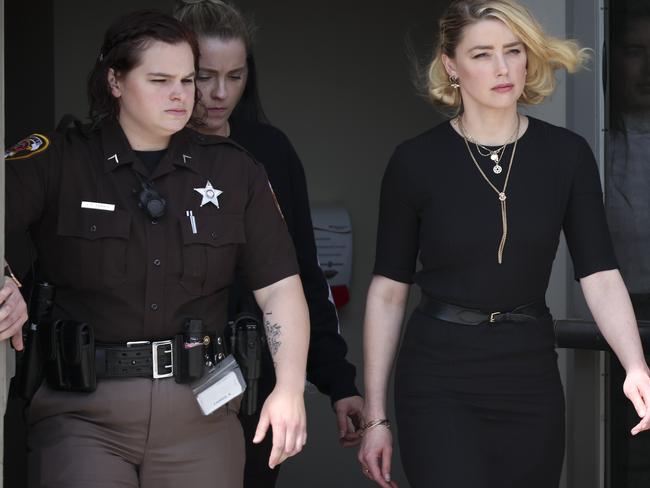 Amber Heard departs the Fairfax County Courthouse on June 1, 2022 in Fairfax, Virginia. Picture: Win McNamee/Getty Images.