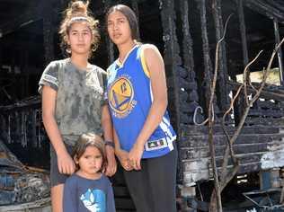 HILL STREET FIRE Ariana Manuel, Wiremu Manuel and Charlene Manuel. Picture: Meg Bolton