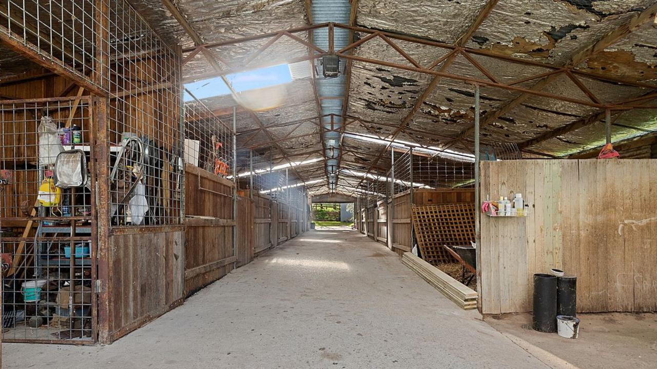 Inside the property’s stables.