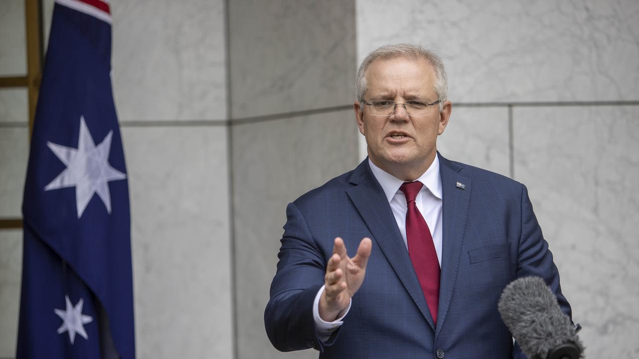 Prime Minister Scott Morrison will announce a deal to secure a vaccine to be developed by AstraZeneca has been signed. Picture: NCA NewsWire/Gary Ramage