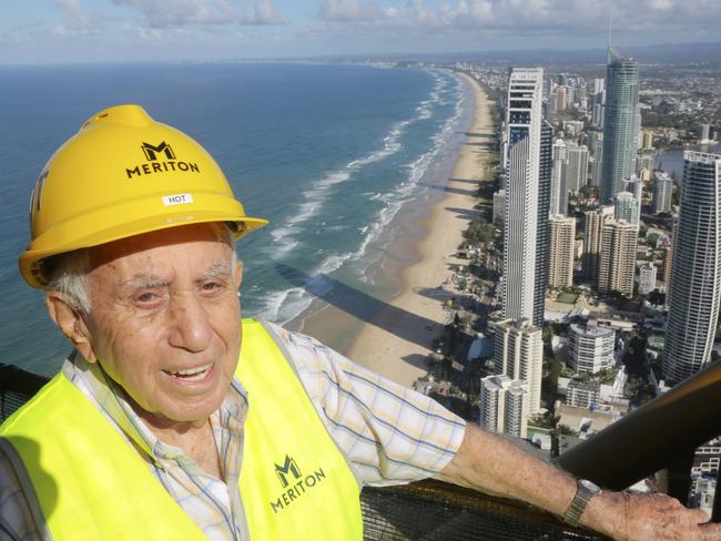 Harry Triguboff  atop the 76-floor Ocean tower