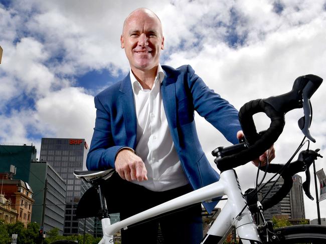 New Tour Down Under Race Director Stuart O'Grady pictured at Victoria Square, Adelaide on Tuesday 3 December 2019. It has been announced that Stuart O'Grady is taking over the role from Mike Turtur.(AAP Image/Sam Wundke)