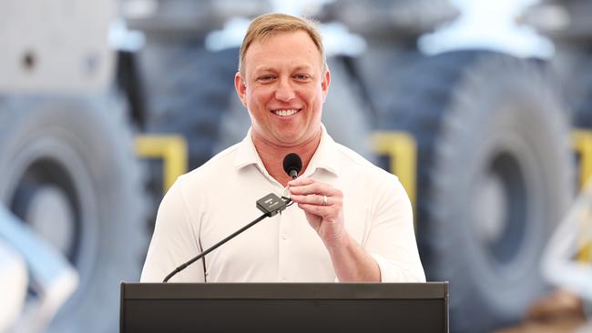 Queensland Premier Steven Miles launches the Labor Party's state election campaign with a function and speeches at the Austal shipyard in the Port of Cairns in Far North Queensland. Picture: Brendan Radke