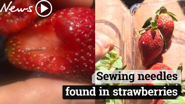 Sewing needles found inside strawberries sold at major supermarket