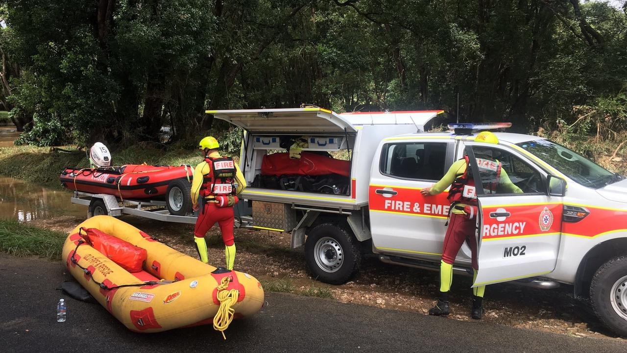 Swiftwater rescue crews were kept busy in dangerous conditions in the Sunshine Coast hinterland. Picture: QFES