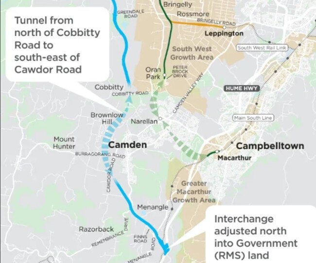 The refined M9 Outer Sydney Orbital draft corridor.