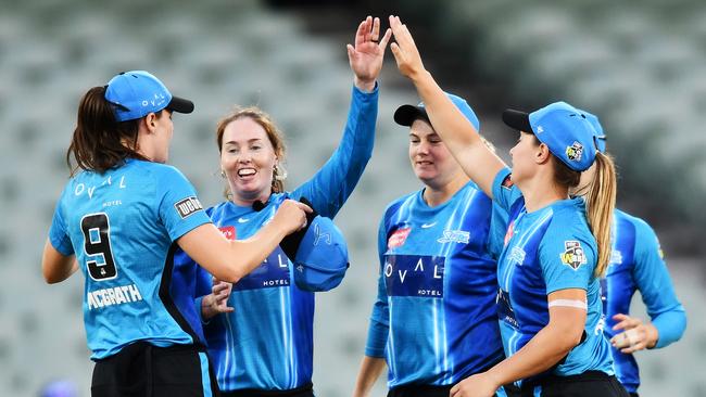 Amanda-Jade Wellington had a historic night for the Strikers. Picture: Getty Images