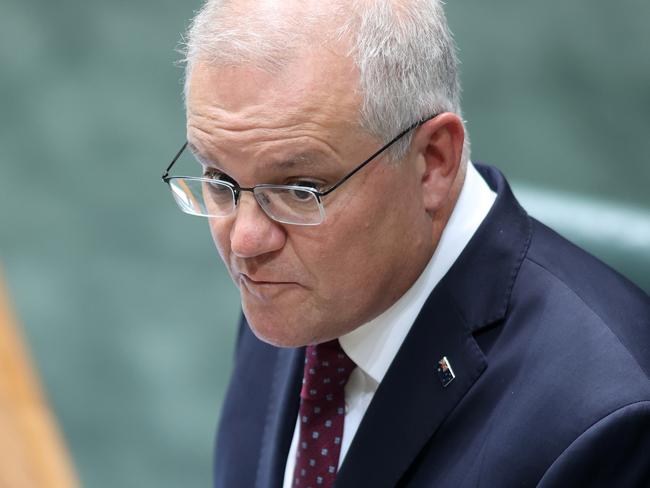 Scott Morrison pictured during Question Time on Wednesday. Picture: NCA NewsWire/Gary Ramage