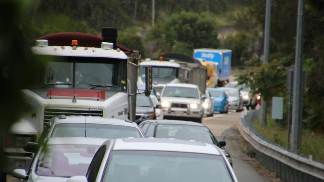 Peak hour traffic on M1 exit.