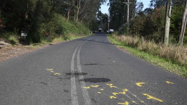 The scene of the crash on Settlers Rd near Wiseman's Ferry. Picture: David Swift