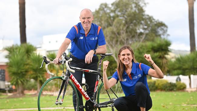 TDU race director Stuart O'Grady and assistant race director Carlee Taylor. Picture: Keryn Stevens