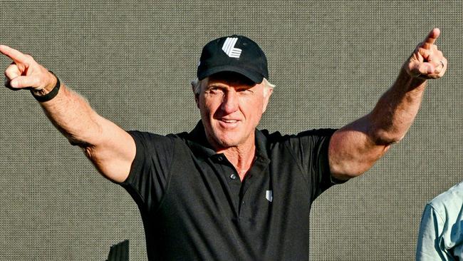 Liv Golf Commissioner Greg Norman was quick to congratulate his players after the PGA Championship. Photo by Brenton Edwards / AFP