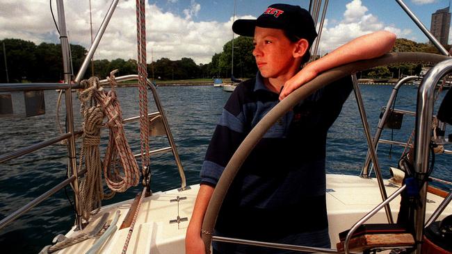 Travis Foley ahead of the Sydney to Hobart in 1998.