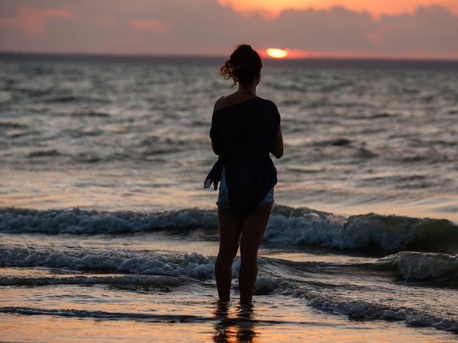 Enjoying the Sunset at the last Mindil Beach Market for 2019.Picture GLENN CAMPBELL