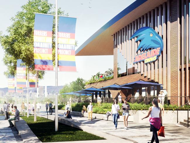 Adelaide Crows artist impressions of their new base at Thebarton Oval -  Typical Day CREDIT: City Collective