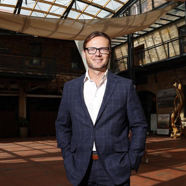 Federal Group tourism general manager Matt Casey at Henry Jones Art Hotel Atrium. Picture: Zak Simmonds