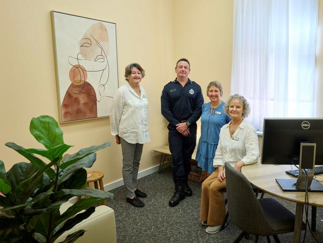 Officer in Charge Doug Koekemoer with Zonta members Robyn Pratt, Helen Adams and Suellen Skinner in the new 'soft room'.