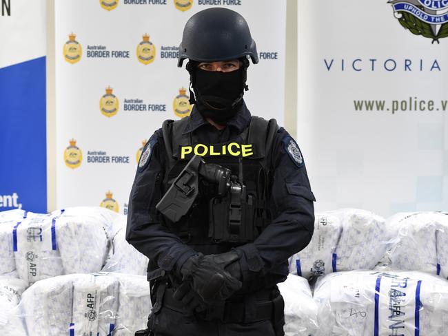 A drugs haul in Melbourne. Picture: AAP Image/Julian Smith