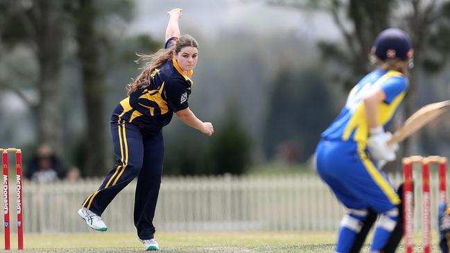 Sophie McCrae weaves her magic for Central Coast at the U19 Country Cricket Championships, September 2023. Picture: Sue Graham