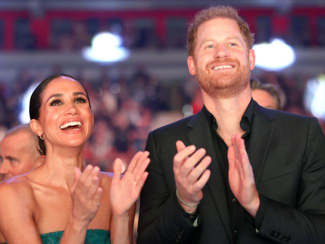 DUESSELDORF, GERMANY - SEPTEMBER 16: Prince Harry, Duke of Sussex, and Meghan, Duchess of Sussex attend the closing ceremony of the Invictus Games DÃÂ¼sseldorf 2023 at Merkur Spiel-Arena on September 16, 2023 in Duesseldorf, Germany. (Photo by Chris Jackson/Getty Images for the Invictus Games Foundation)