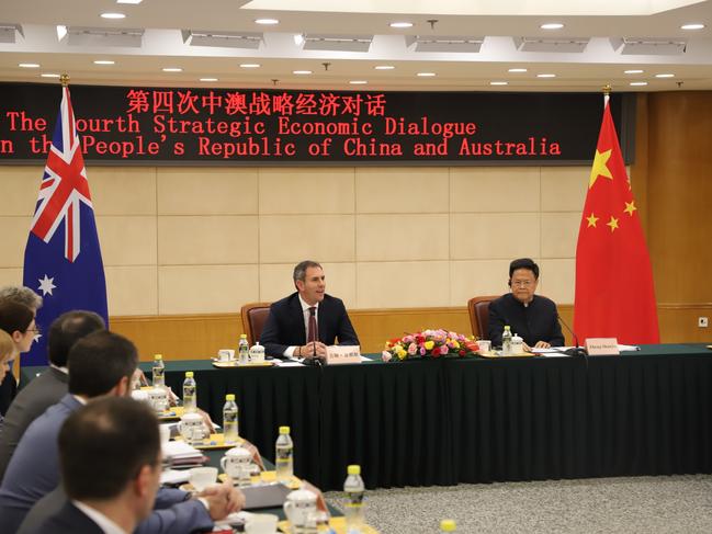 26/09/2024: Treasurer the Hon Dr Jim Chalmers MP at the Australia-China Strategic Economic Dialogue with National Development and Reform Commission Chairman Zheng Shanjie. PIC: DFAT