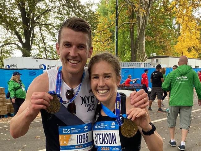 Jack and Jess Trengove after last year's NY Marathon. Picture: Instagram/@jtren9