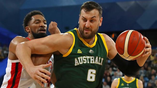 Andrew Bogut won’t be going to the Olympic Games – if they go ahead. Picture: Getty Images