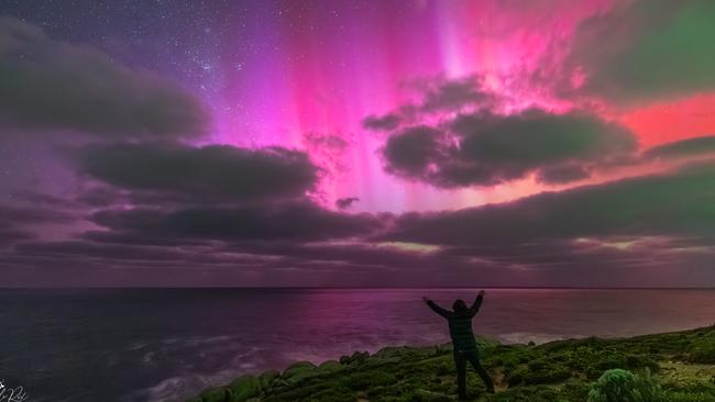 Aurora Australis from Freeman Lookout at Port Elliot, 11th October 2024 . Picture: Photography by Nikki