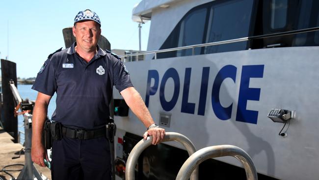 Cairns Water Police Officer in Charge Sergeant Andrew Ibell. Picture: Stewart McLean