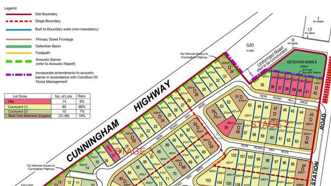 The plan for The Plateau estate in Flinders View.