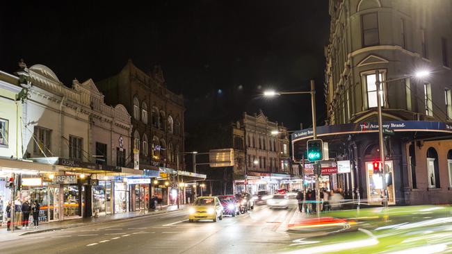 Pary people have flooded to King Street, Newtown.  Picture by Damian Shaw