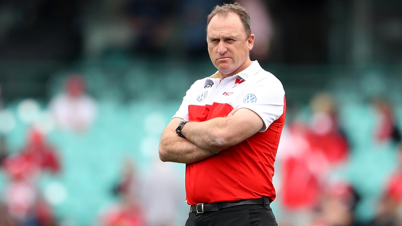 Sydney coach John Longmire wants better mental health care for AFL players. Picture: Getty Images