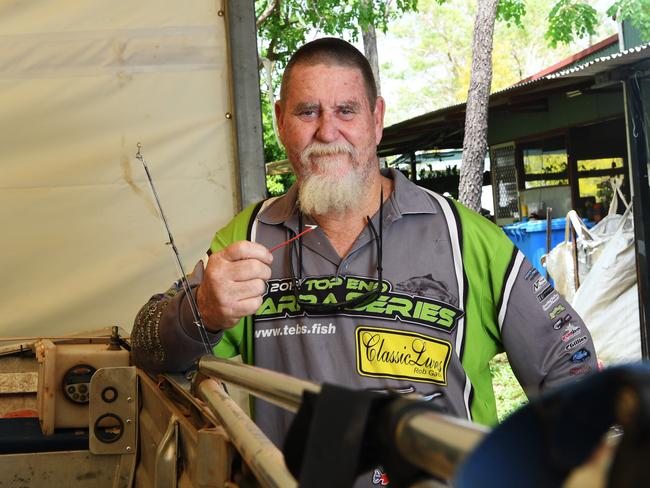 Andrew Veal  suffered a broken back, nearly cutting his hand off and having surgery delayed due to Covid-19, Andrew's bad luck continued when he caught a tagged barra two weeks before the competition started. Picture Katrina Bridgeford.