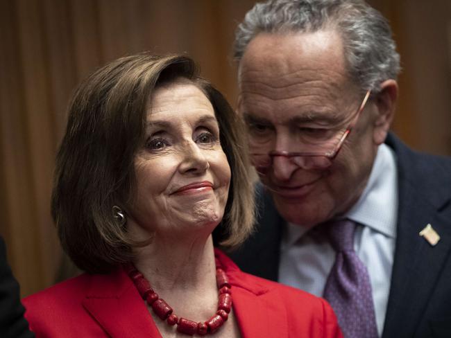 US House Speaker Nancy Pelosi and Senate Minority Leader Chuck Schumer. Picture: Getty