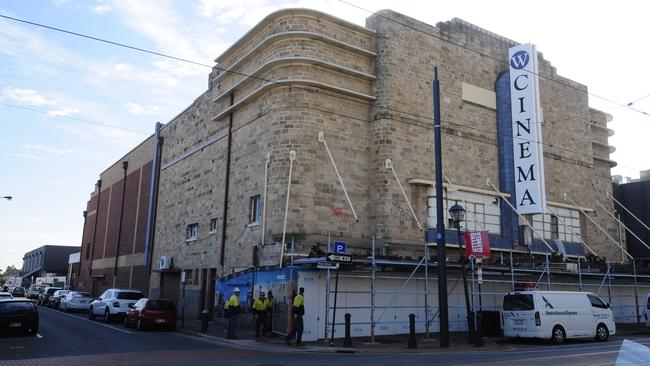 The former Wallis Cinema at Glenelg before it was demolished in 2011.