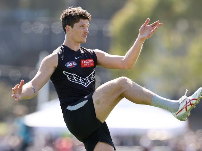 Brody Mihocek at Collingwood training this week. Photo by Michael Klein.