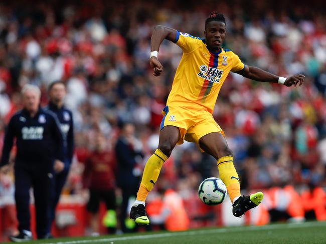 Crystal Palace's striker Wilfried Zaha controls the ball against Arsenal. Picture AFP