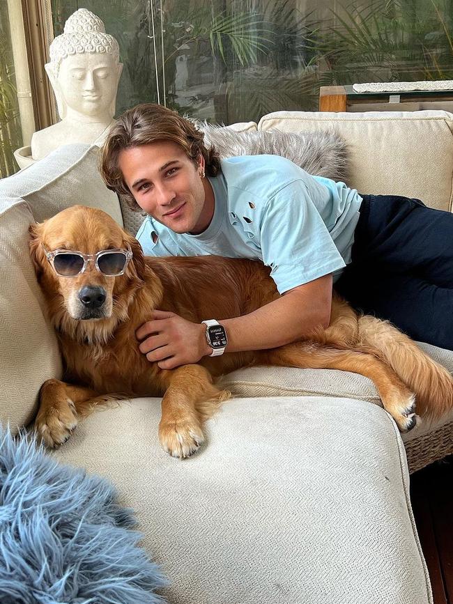 Mitch, the brother of her 'groom' Jayden Eynaud, posted a telling snap of the beloved canine. Picture: Instagram