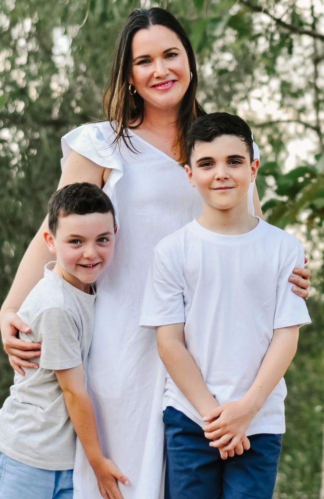 Jessica was thankful to be able to have given birth to her two sons. Picture: Supplied