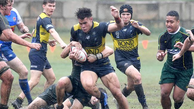 Rugby colts 1 West's vs Bond Uni in Toowong. Saturday May 14, 2022. Picture, John Gass