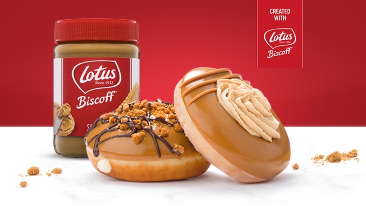 Krispy Kreme has partnered with Biscoff to create two new limited-edition doughnuts.