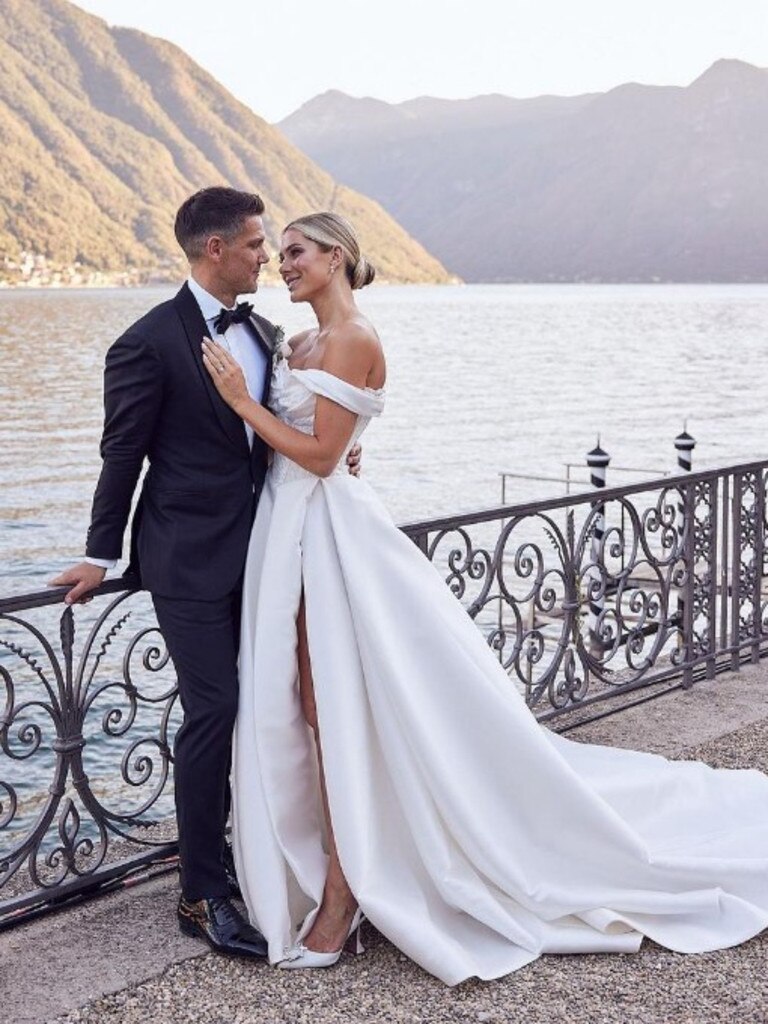 Blair married wife Melanie in picturesque Lake Como in Italy. Picture: Supplied