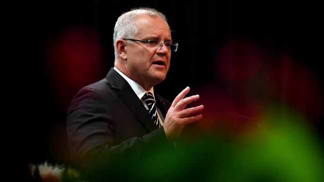 Prime Minister Scott Morrison at the Country Women's Association NSW annual conference in Albury yesterday. Picture: AAP