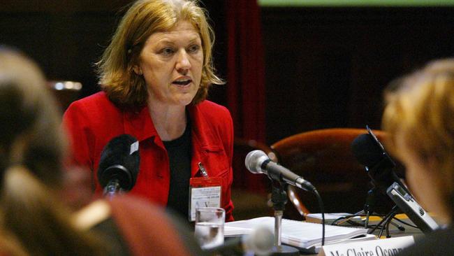 Claire O'Connor during a Senate inquiry at Parliament House.