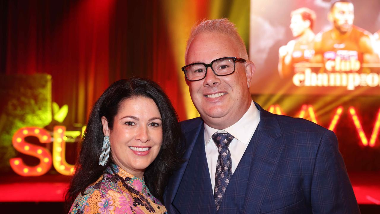 Geraldine Rowland and Martin Rowland at the Gold Coast Suns Club Champions Awards Night at The Star Gold Coast. Picture, Portia Large.