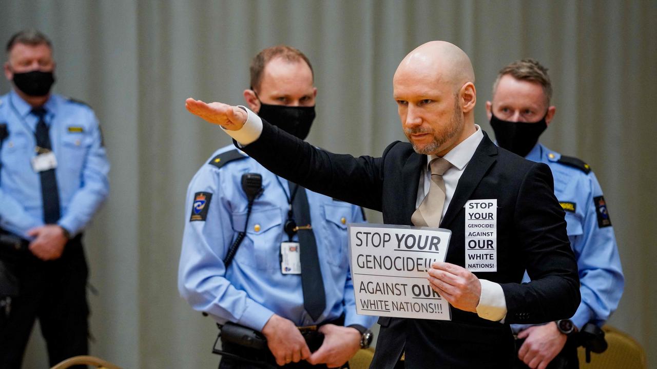 Mass murderer Anders Behring Breivik. Picture: Ole Berg-Rusten